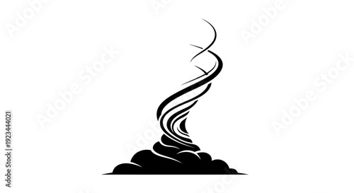 Smoke Rising From A Pile.