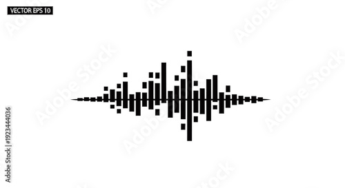 Sound wave graphic audio signal.