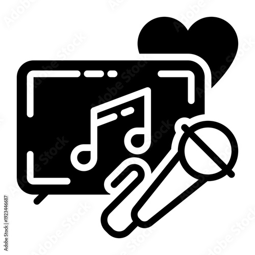 Robot icon, glyph icon style