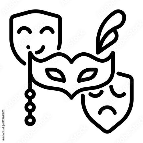 Chart icon, line icon style