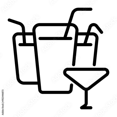 Engine icon, line icon style