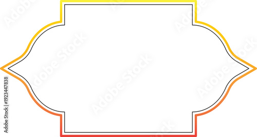 Ornamental Frame: An ornate and stylish frame with a touch of elegance, ideal for enhancing any visual project, its symmetrical design adds a touch of refinement and charm. 