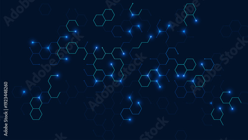 Abstract medical technology background with connected hexagonal geometric lines forming a protective network, symbolizing healthcare protection, disease prevention, medical innovation, digital health