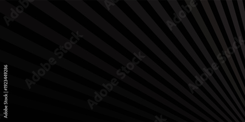 Black oblique straight line background. Masculine dark linear abstract wallpaper. Elegant luxury striped gradient texture. Grey diagonal lines backdrop for flyer, banner, poster, presentation. Vector