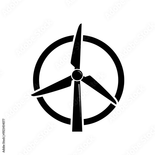 Wind turbine blade logo design.