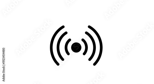 Black Wi-Fi signal icon symbol.
