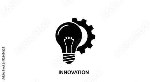 Innovation concept with light bulb.