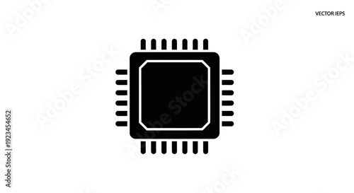 Microchip electronic component close up.