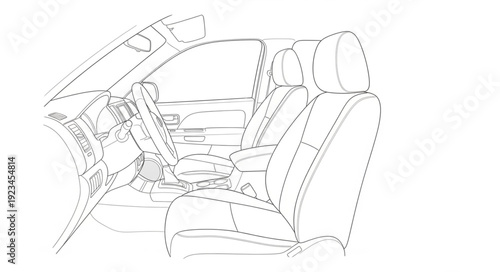 Car Interior Sketch Vehicle Design.