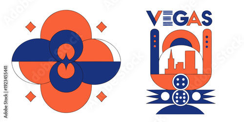 Playing Card Inspired Vegas Vector SVG – Retro Las Vegas Banner, Card, Flyer with Casino-Themed Design, Minimal Vector Lines & Bold Card Motif
