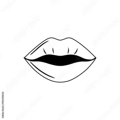 Lipstick Kiss Mark on White Background.
