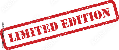 A grunge style red rubber stamp with the text LIMITED EDITION against a white backdrop