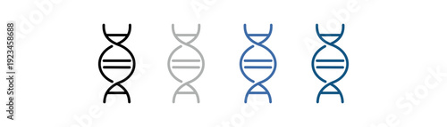 
genomics icon set multiple style collection with blood cell design