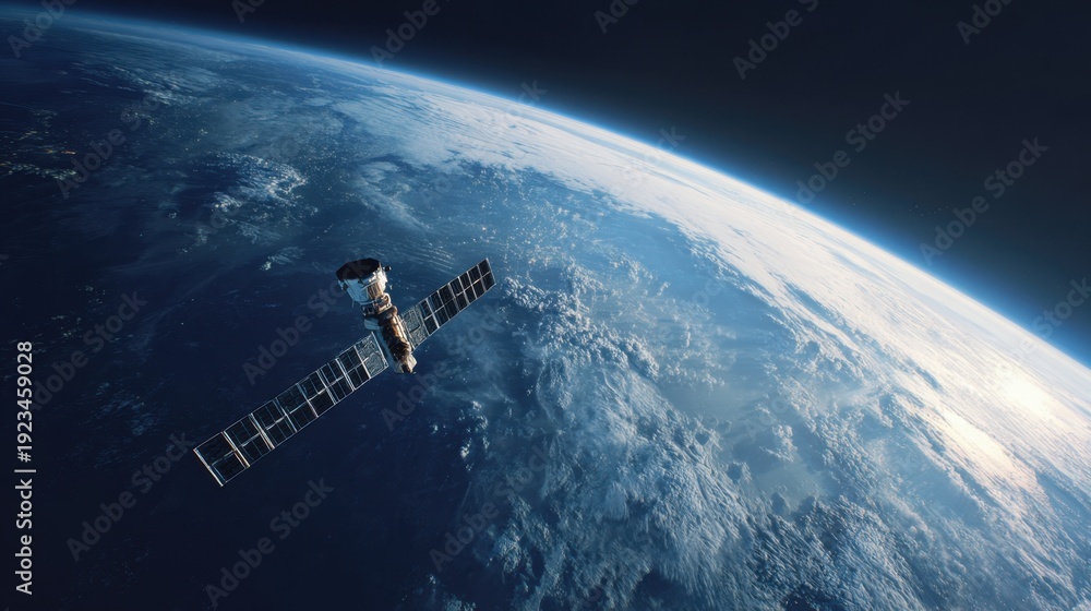 Obraz premium Satellite Orbiting Earth
