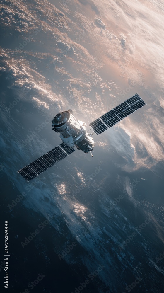 Obraz premium Satellite Orbiting Earth