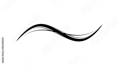 Black eyelash isolated on white.