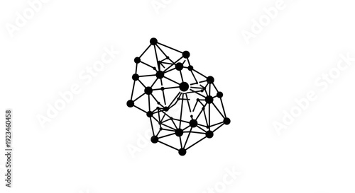 Black geometric molecular structure model.