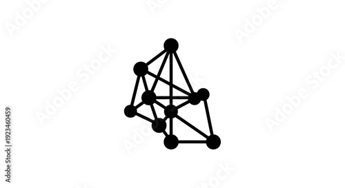 Black geometric molecular structure model.