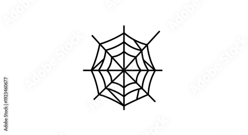 Black spider web in center.