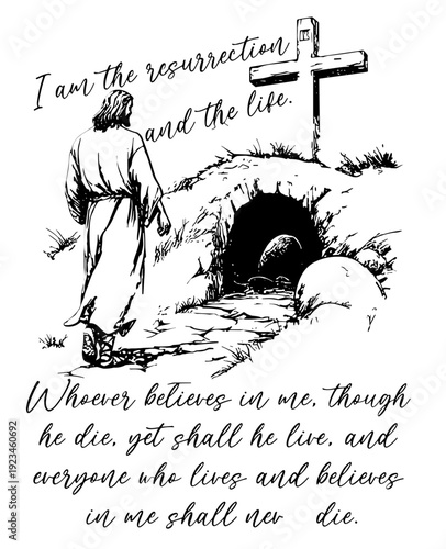 I am the life and resurrection svg, Christian resurrection svg