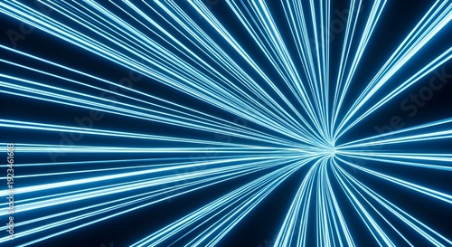 Blue light rays emitting from a central point