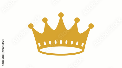 Golden Crown Vector Symbol – Royalty and Excellence Icon