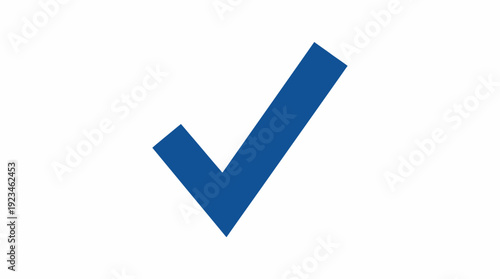 Blue Check Mark Vector Symbol – Approval and Validation Icon