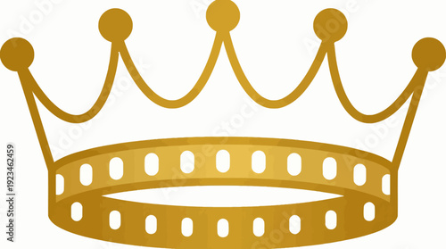 Golden Crown Vector Symbol – Royalty and Excellence Icon