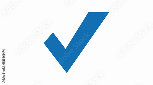 Blue Check Mark Vector Symbol – Approval and Validation Icon