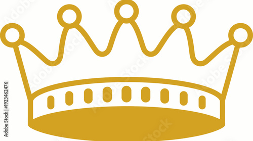 Golden Crown Vector Symbol – Royalty and Excellence Icon