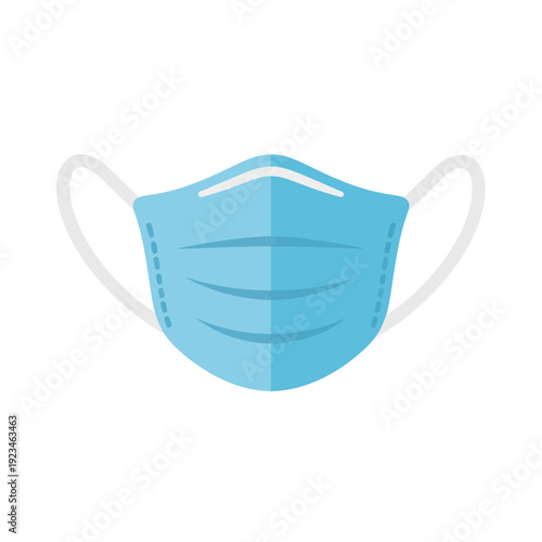 Blue disposable face mask medical protection.