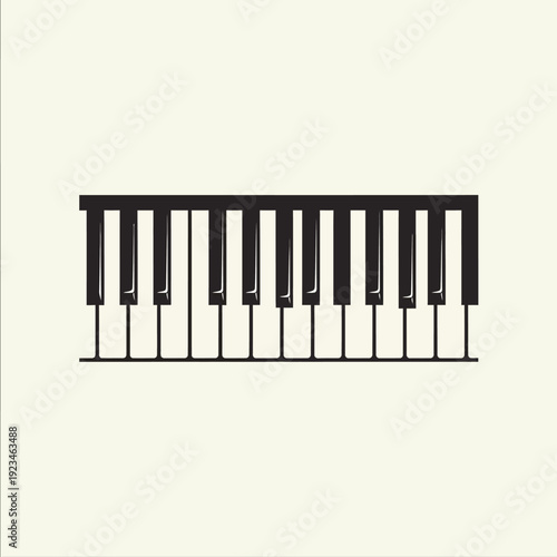 Close up of piano keyboard keys.