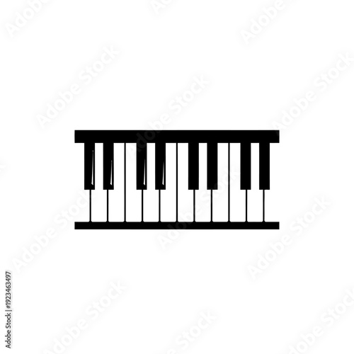 Close up of piano keyboard keys.