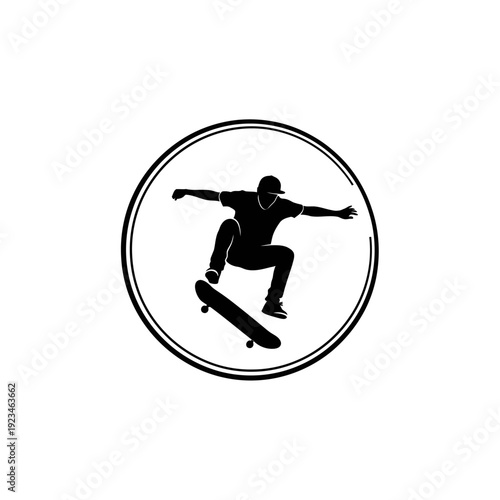 Man doing tricks on skateboard.