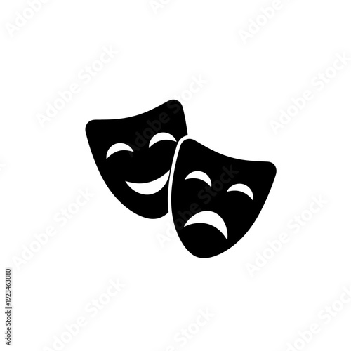 Theatrical comedy and tragedy masks.