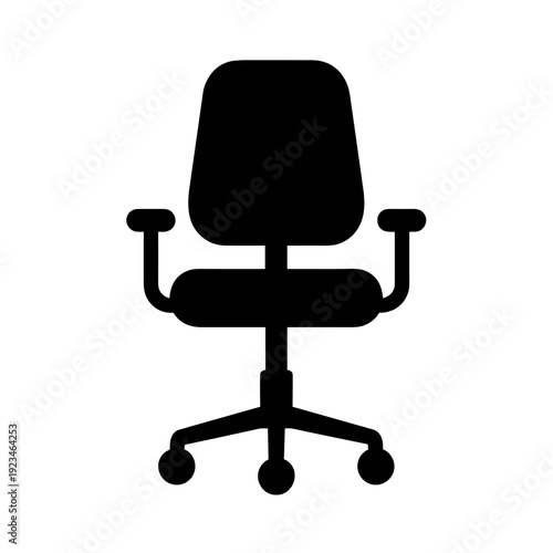 black office chair isolated
