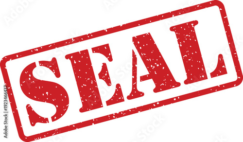 A red rubber stamp with the word SEAL inside a rectangular border represents official authenticity