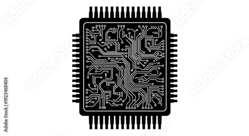 Close-up of a computer microchip.