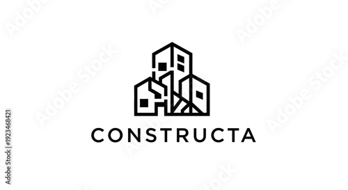Constructa company logo with buildings.