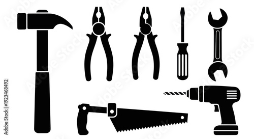 Essential Hand Tools Collection for Home Improvement and Construction Projects.