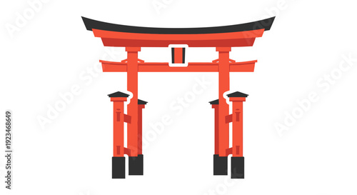 Japanese Torii Gate Structure Architecture.