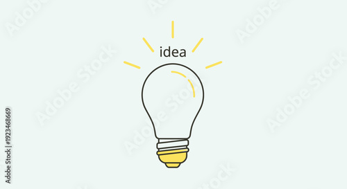 Light bulb with idea concept.