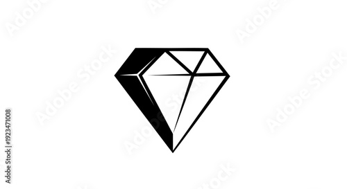 Black Diamond Icon Graphic Symbol.