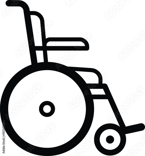 Modern wheelchair design for accessibility and mobility solutions. Transparent PNG available
wheelchair icon or logo isolated sign symbol vector illustration - high quality black style vector icons