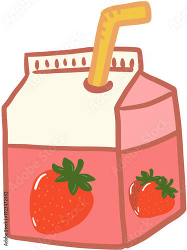 strawberry jam and milk