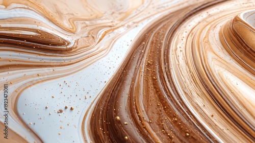 Wallpaper Mural Dynamic Abstract Marble Texture with Brown Golden and White Swirls Glittering Specks Fluid Background Smooth Transitions in Warm Lighting for Design Concepts Torontodigital.ca