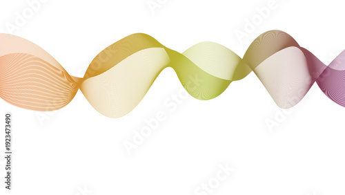 Vibrant colorful wavy lines in modern abstract design