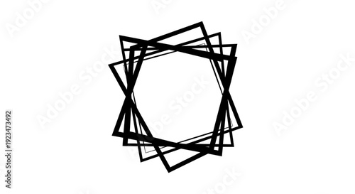 Geometric shapes forming circular pattern.