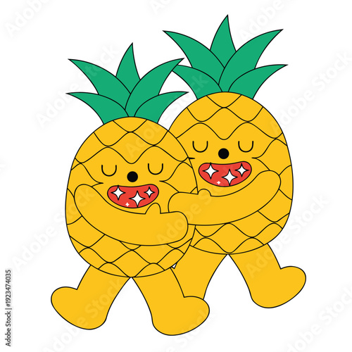 funny fruit cartoon