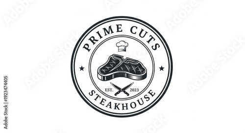 Steakhouse Prime Cuts Restaurant Logo.